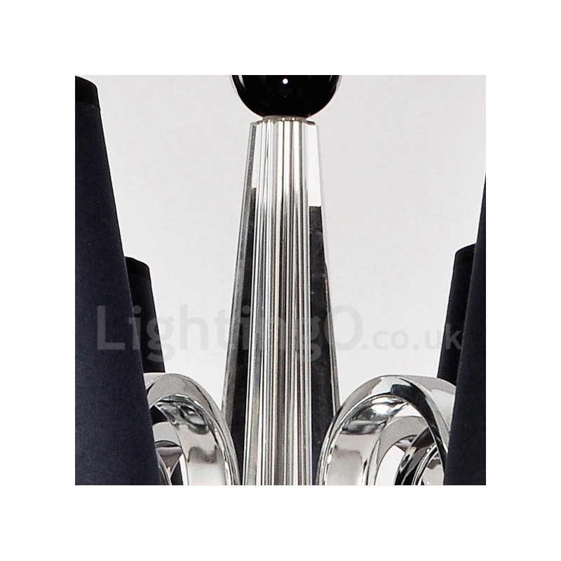 Lustre en métal chromé moderne, contemporain, traditionnel, classique, rustique, style lodge, vintage, style country island