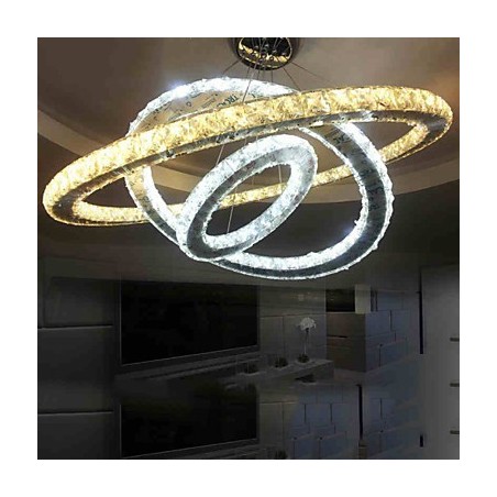 Plafonniers suspendus en cristal, luminaires de lustre avec lumière blanche chaude et froide D406080cm Plafonniers suspendus en cristal, luminaires de lustre avec lumière blanche chaude et froide D406080cm