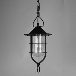 Suspension en métal style peinture de campagne vintage pour garage