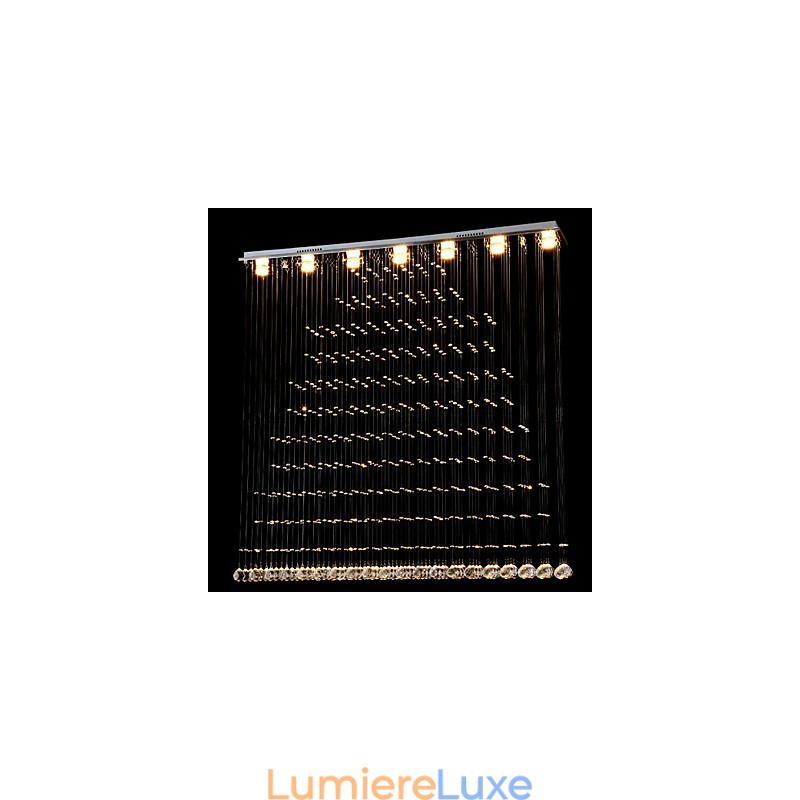 Lampe suspendue en cristal K9, lustre suspendu en fil métallique, éclairage de plafond, éclairage d'intérieur pour café