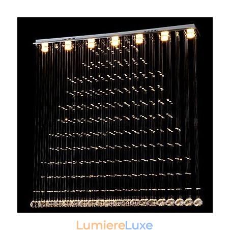 Lampe suspendue en cristal K9, lustre suspendu en fil métallique, éclairage de plafond, éclairage d'intérieur pour café Lampe suspendue en cristal K9, lustre suspendu en fil métallique, éclairage de plafond, éclairage d'intérieur pour café