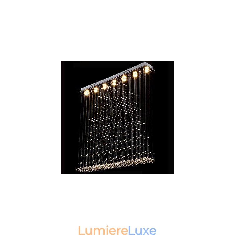 Lampe suspendue en cristal K9, lustre suspendu en fil métallique, éclairage de plafond, éclairage d'intérieur pour café