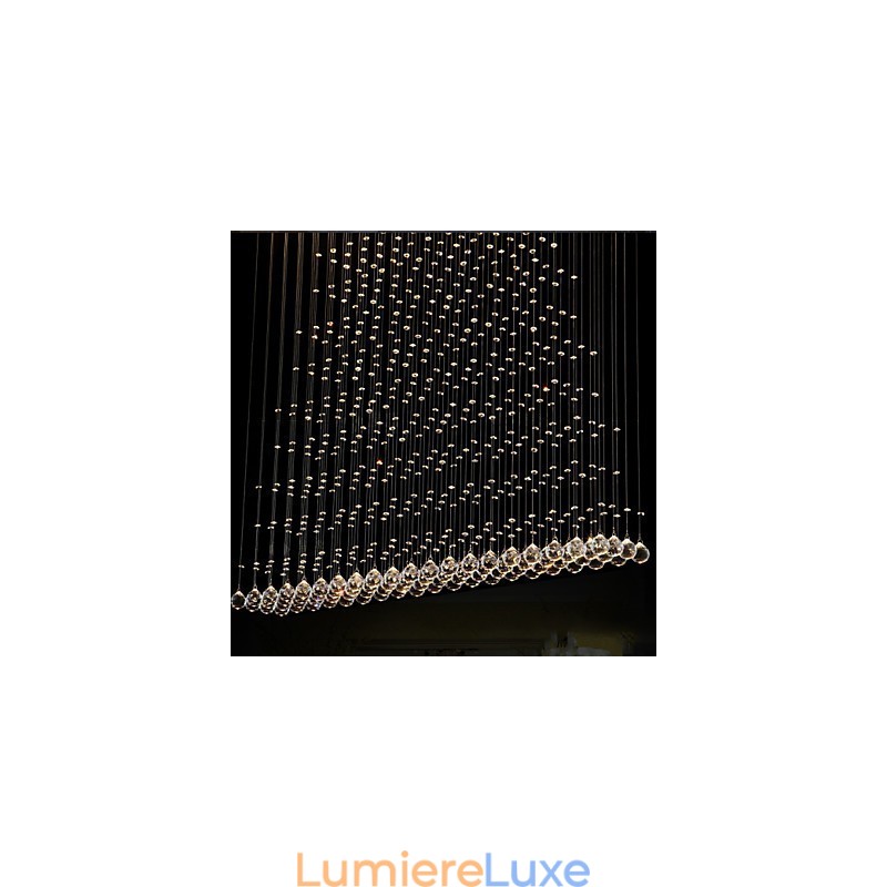 Lampe suspendue en cristal K9, lustre suspendu en fil métallique, éclairage de plafond, éclairage d'intérieur pour café