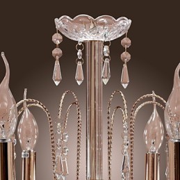Lustre en cristal élégant à 9 lumières
