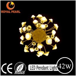 Suspension moderne à luminosité blanc chaud pour décoration d'intérieur