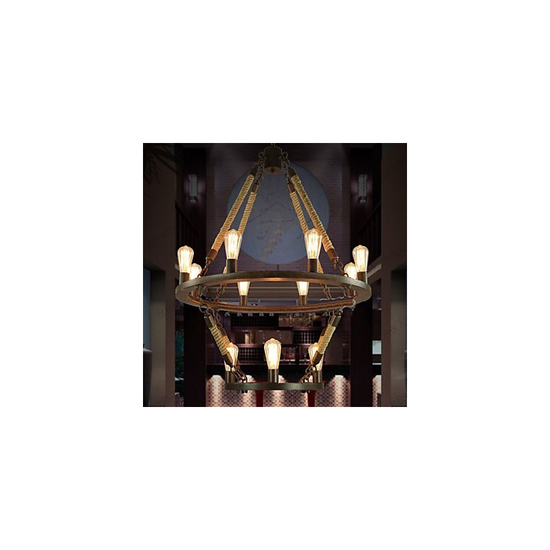 Lampe industrielle américaine Windge Hemp 12, style rétro européen