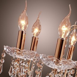 Lustre en cristal élégant à 9 lumières