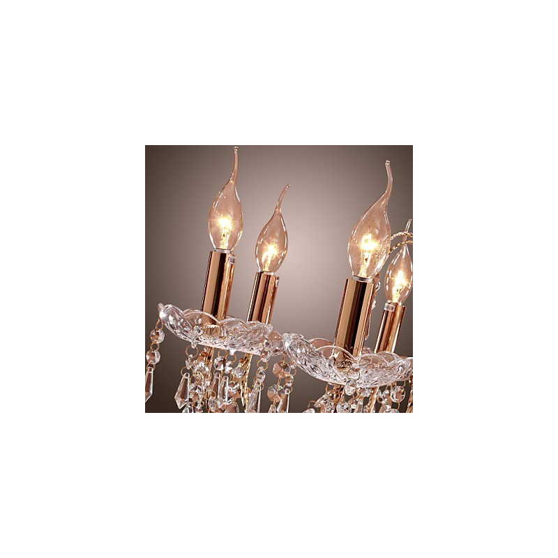 Lustre en cristal élégant à 9 lumières