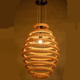 Lustre en nid d'abeille en chanvre de campagne américaine