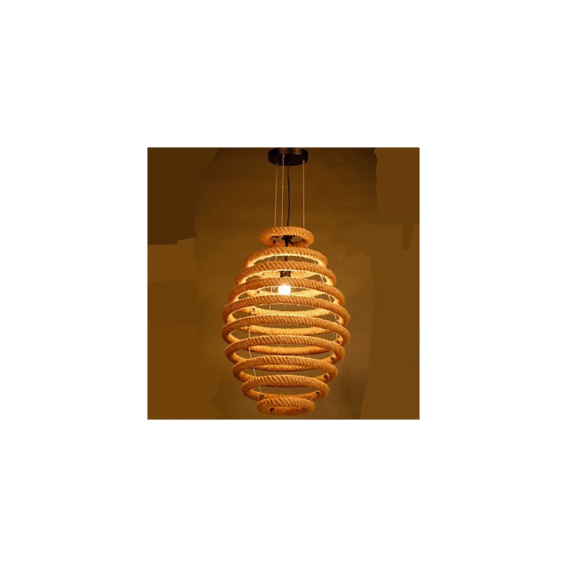 Lustre en nid d'abeille en chanvre de campagne américaine