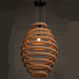 Lustre en nid d'abeille en chanvre de campagne américaine