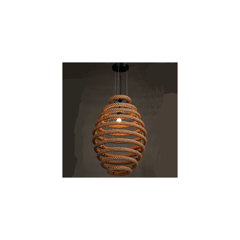 Lustre en nid d'abeille en chanvre de campagne américaine