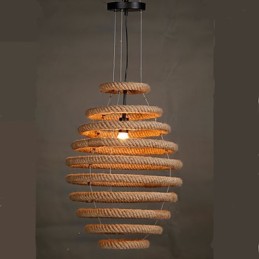 Lustre en nid d'abeille en chanvre de campagne américaine