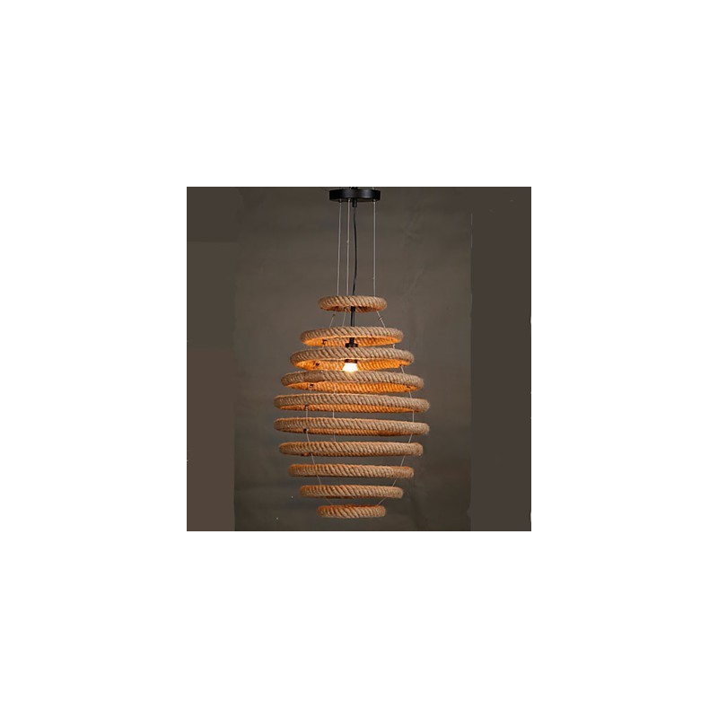 Lustre en nid d'abeille en chanvre de campagne américaine
