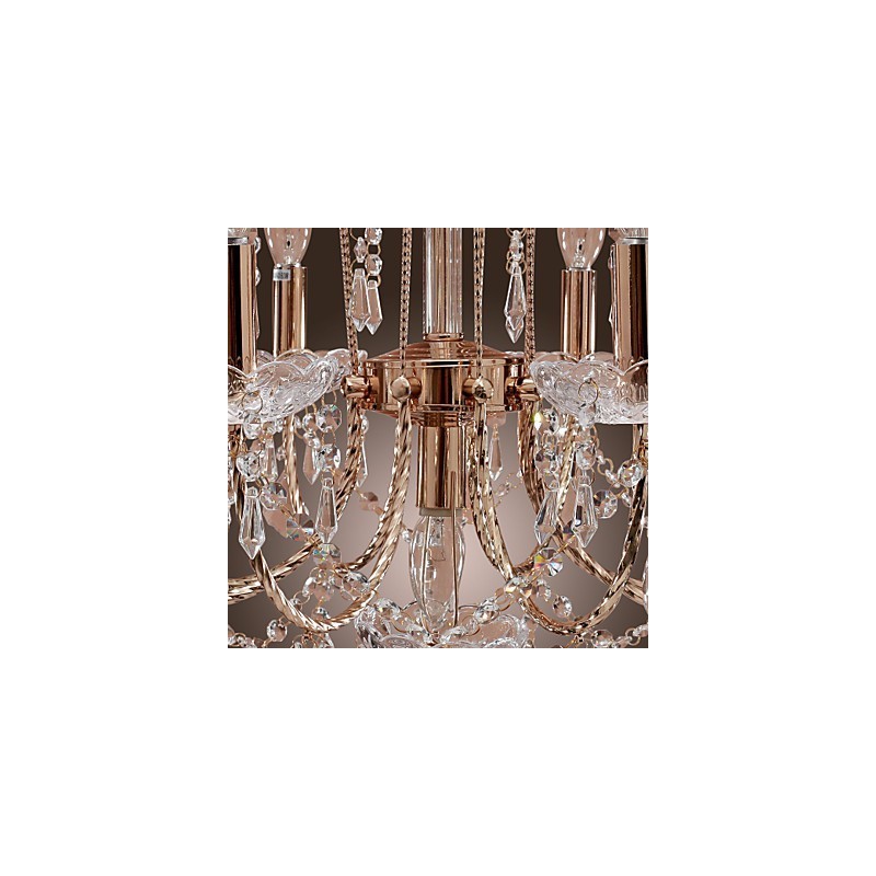 Lustre en cristal élégant à 9 lumières