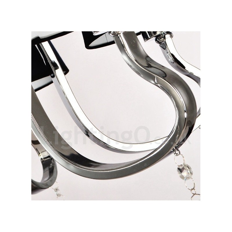Lustre en métal chromé moderne, contemporain, traditionnel, classique, rustique, style lodge, vintage, style country island