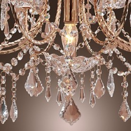 Lustre en cristal élégant à 9 lumières