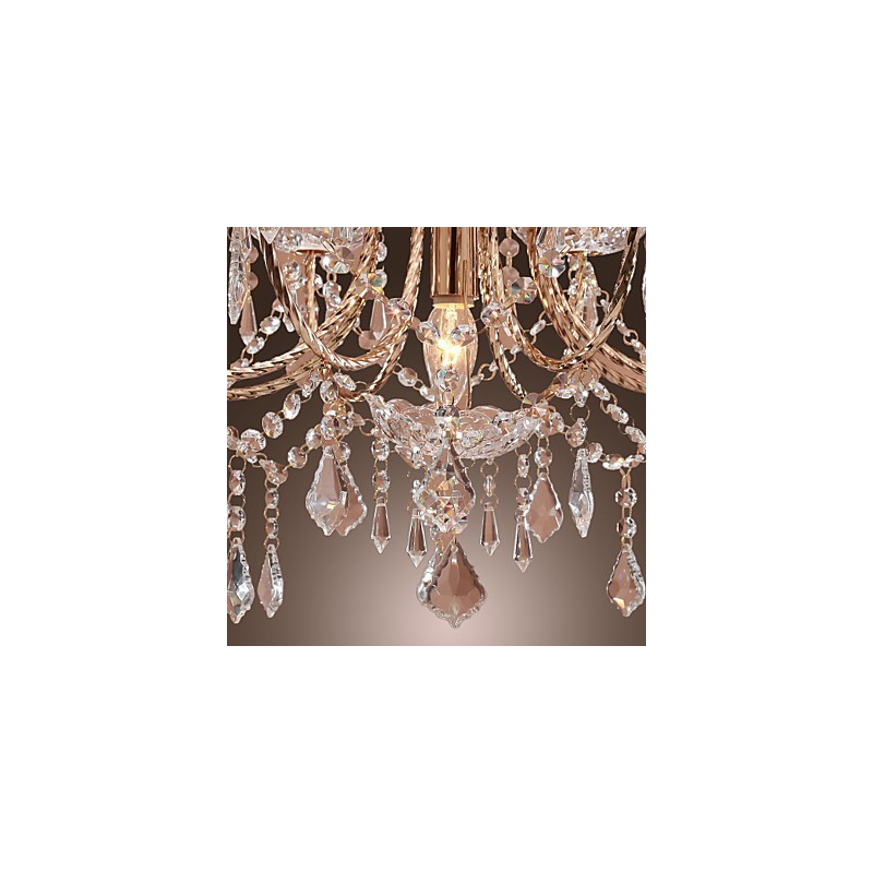 Lustre en cristal élégant à 9 lumières