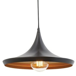 Suspension rétro vintage Tom Dixon Design Noir Peinture Suspension Lumières