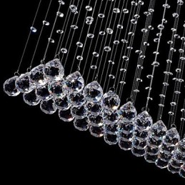 Suspension en métal galvanisé et cristal, style moderne, contemporain, traditionnel, classique, rustique, style lodge, vintage, style country island