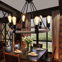 Lustre Suspension Mini Style Rustique Lodge Métal