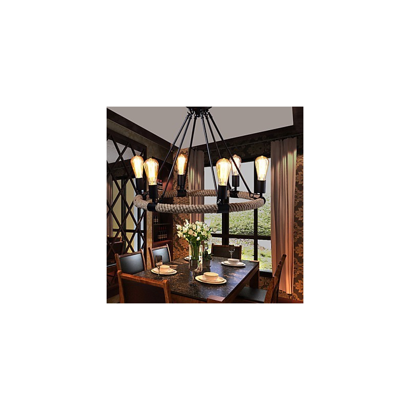 Lustre Suspension Mini Style Rustique Lodge Métal