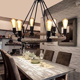 Lustre Suspension Mini Style Rustique Lodge Métal