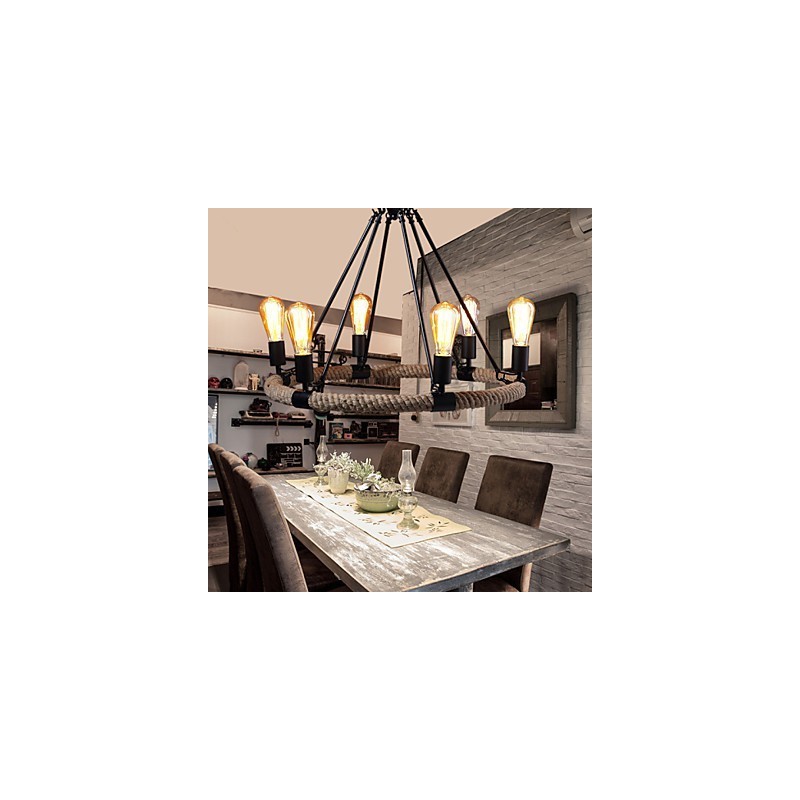 Lustre Suspension Mini Style Rustique Lodge Métal