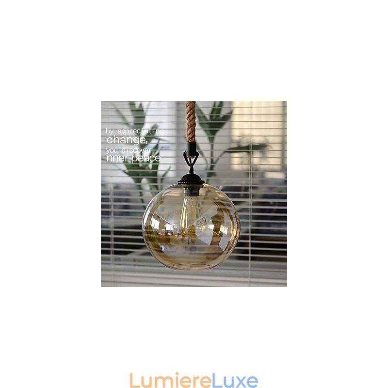 Suspension en verre style loft américain rétro