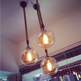 Suspension en verre style loft américain rétro