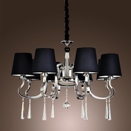 Lustre en métal chromé moderne, contemporain, traditionnel, classique, rustique, style lodge, vintage, style country island