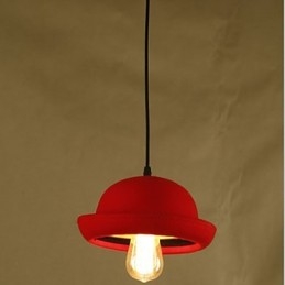 Lustre noir design Hat Pendant Cafe