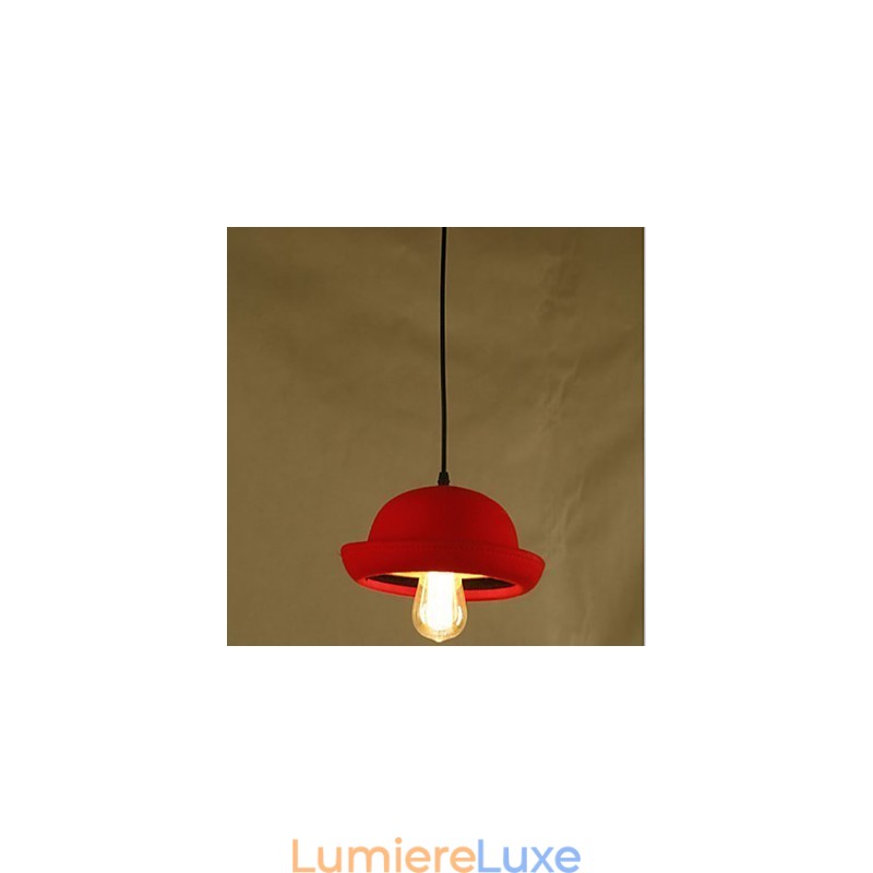 Lustre noir design Hat Pendant Cafe