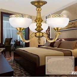 Lampe en cuivre complète, salle à manger en marbre, lustre en cuivre moderne original