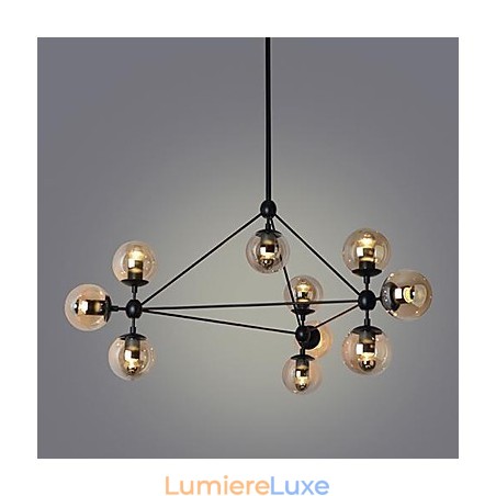 Suspensions 10 lumières simples, modernes et artistiques Suspensions 10 lumières simples, modernes et artistiques