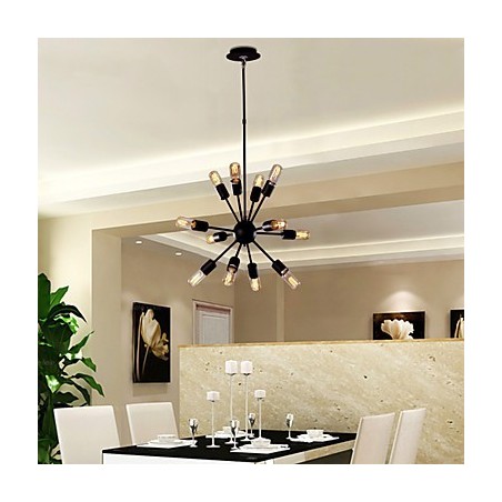 Lustre en fer avant-gardiste à 12 lumières Lustre en fer avant-gardiste à 12 lumières