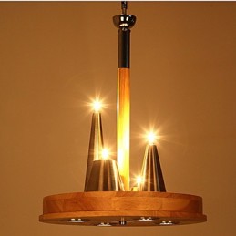Suspension en bois massif de style américain, chaleureuse et élégante