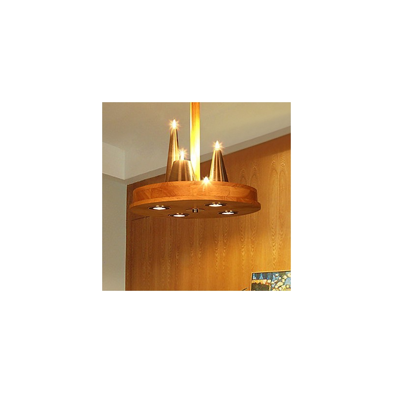 Suspension en bois massif de style américain, chaleureuse et élégante