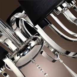 Lustre en métal chromé moderne, contemporain, traditionnel, classique, rustique, style lodge, vintage, style country island