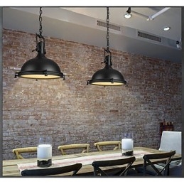 Lampe suspendue industrielle simple, style loft, luminaire suspendu vintage en métal