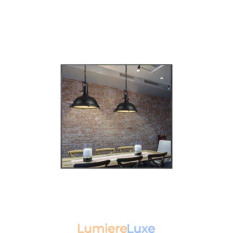 Lampe suspendue industrielle simple, style loft, luminaire suspendu vintage en métal