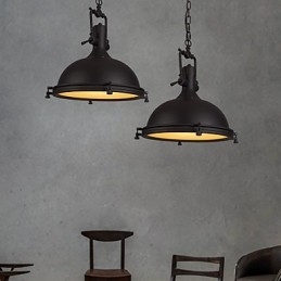 Lampe suspendue industrielle simple, style loft, luminaire suspendu vintage en métal