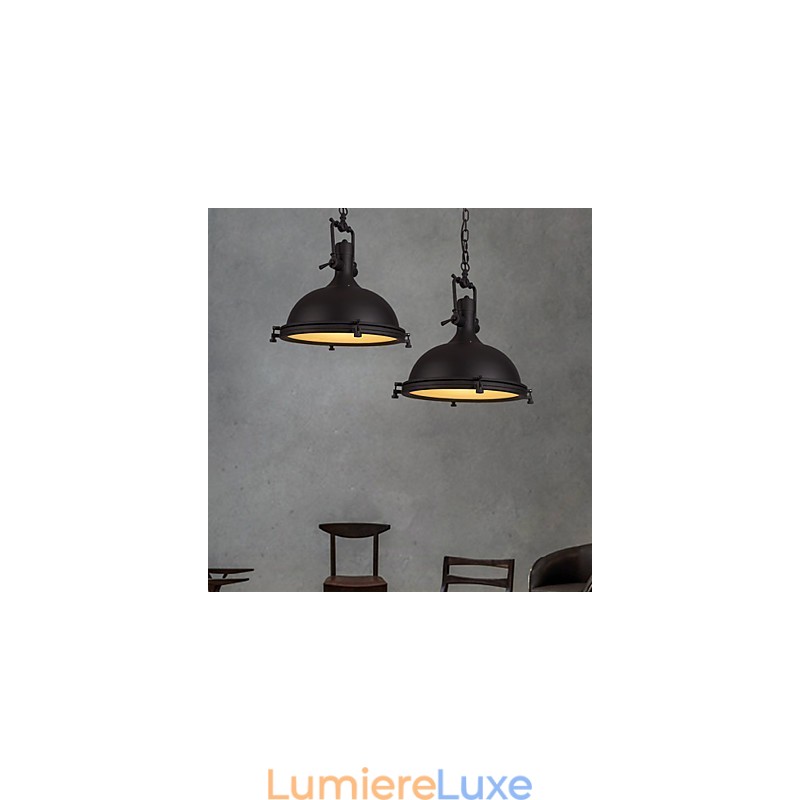 Lampe suspendue industrielle simple, style loft, luminaire suspendu vintage en métal