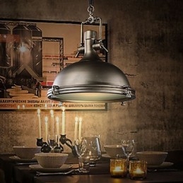 Lampe suspendue industrielle simple, style loft, luminaire suspendu vintage en métal