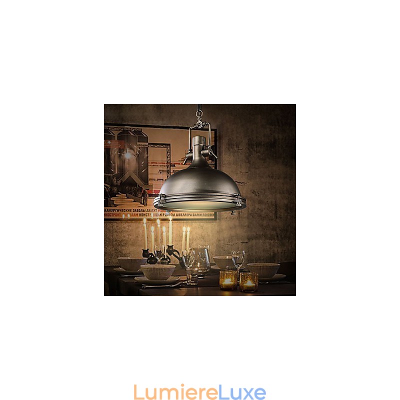 Lampe suspendue industrielle simple, style loft, luminaire suspendu vintage en métal