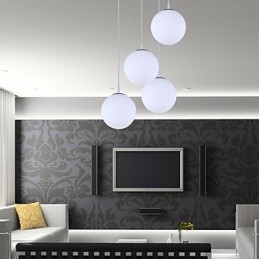Suspension contemporaine en verre à 1 lumière