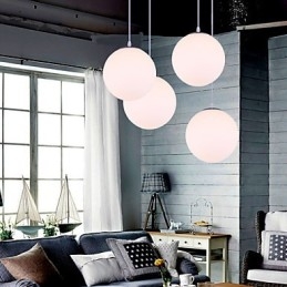 Suspension contemporaine en verre à 1 lumière