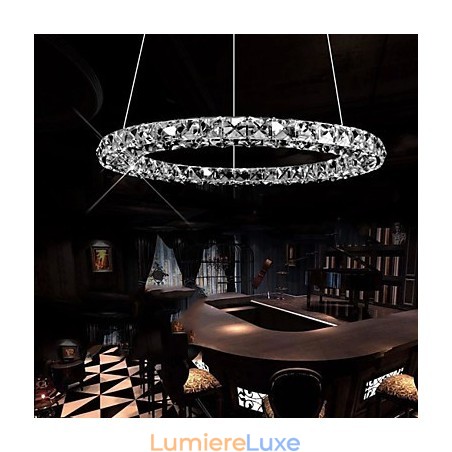 Suspension en cristal moderne simple D40 cm, trois côtés, K9, luminaires de plafond d'intérieur Suspension en cristal moderne simple D40 cm, trois côtés, K9, luminaires de plafond d'intérieur