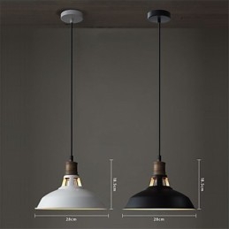 Mini suspension industrielle vintage en métal, 1 lumière, multicolore en option