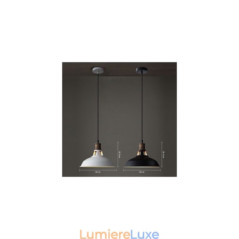 Mini suspension industrielle vintage en métal, 1 lumière, multicolore en option